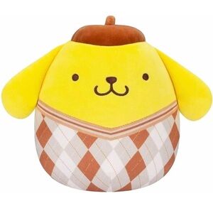 Squishmallows Pompompurin Plush Hello Kitty and Friends Argyle 7" NWT